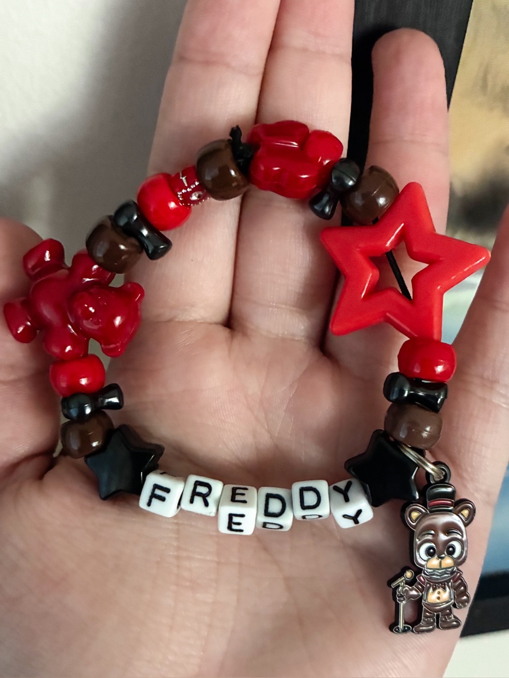 Five Night’s at Freddy’s: Freddy Fazbear Inspired Kandi Bracelet